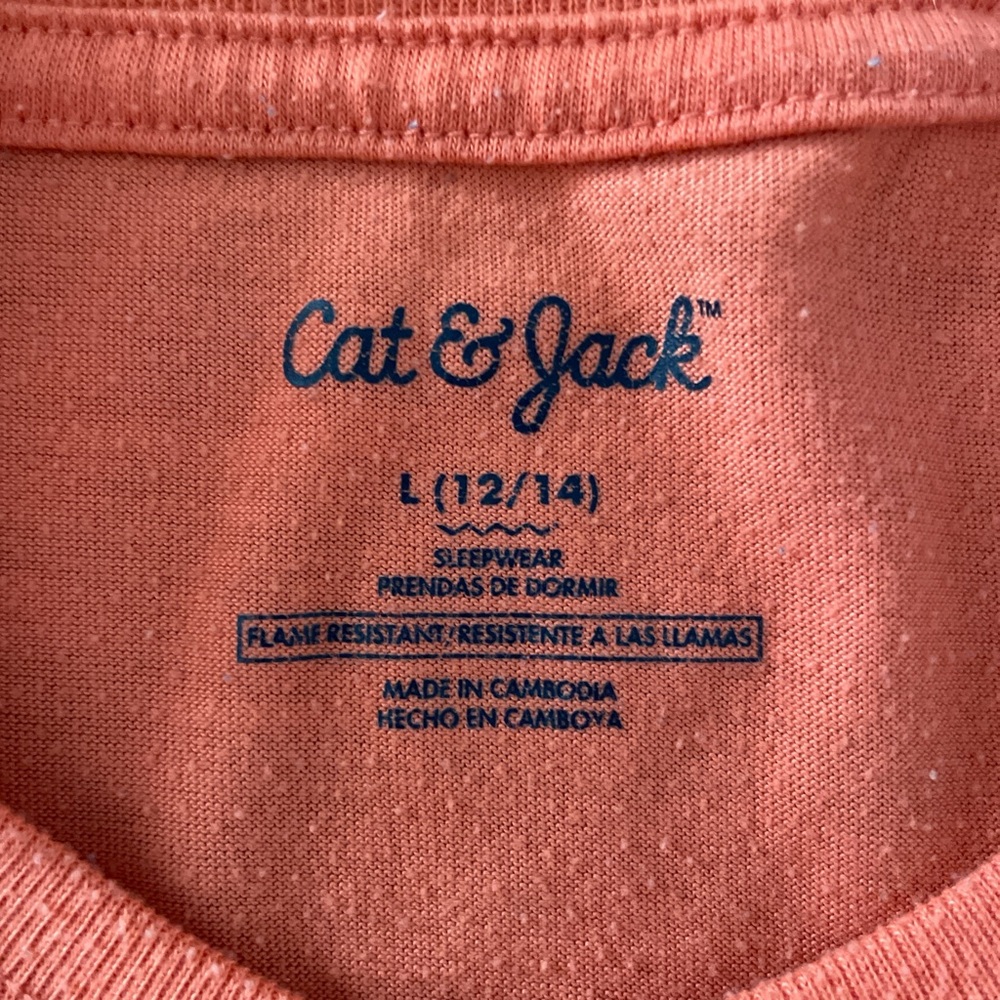 Cat & Jack Orange and Green Pajama Set - Picture 4 of 5